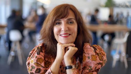 Elvira Lindo en una reciente visita a Pamplona.