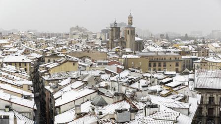 Nevada en Pamplona.