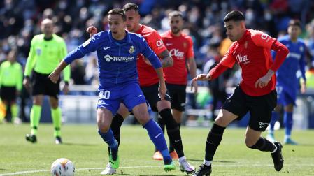 Una jugada del partido disputado entre Getafe y Mallorca