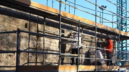 Obras en el Baluarte de Parma