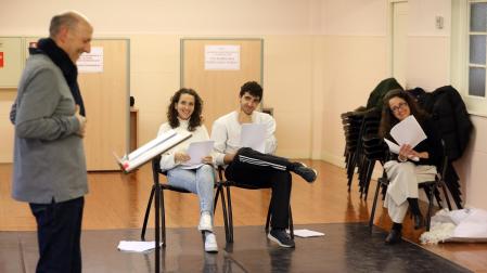 Fotos del ensayo de la obra de teatro 'En Pamplona nunca hay nada'