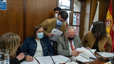 Grupo municipal de Navarra Suma en el pleno del jueves.