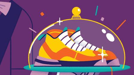 Ilustración de unas zapatillas de lujo