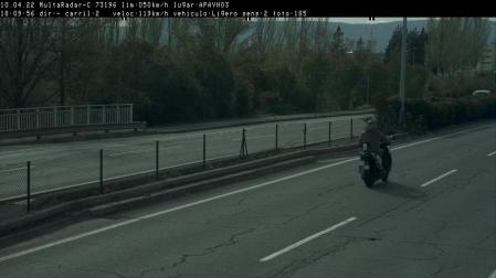 El ciclomotor detectado por el radar a más velocidad de la permitida en la avenida de Navarra