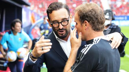José Bordalás y Jagoba Arrasate se saludaron en el partido de ida