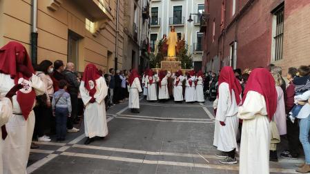 Inicio de la procesión del Santo Entierro de la Semana Santa pamplonesa