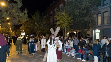 Imágenes de la procesión del Santo Entierro el viernes 15 de abril de 2022 en Pamplona