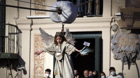 Badaja del Ángel de Tudela Semana Santa 2022.