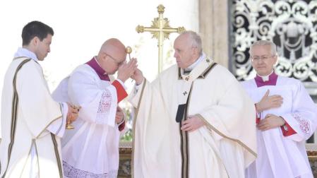 El papa Francisco, durante la misa del Domingo de Resurrección