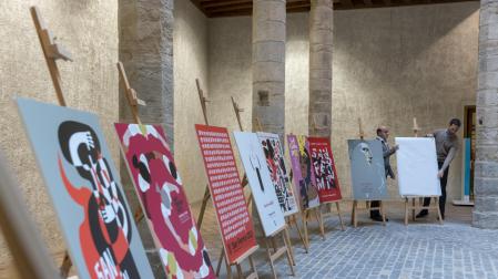Presentación de los 10 carteles finalistas de los Sanfermines 2022 en Condestable