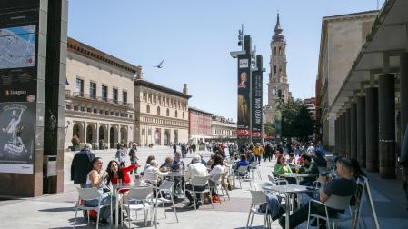 Turistas en Zaragoza esta pasada Semana Santa