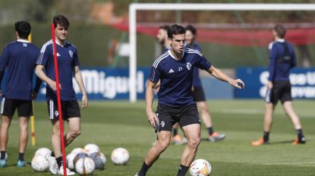 Iñigo Pérez, durante la sesión de este martes en Tajonar