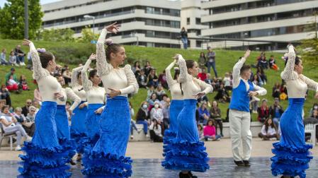 Imágenes del Día internacional de la danza celebrado en Pamplona./