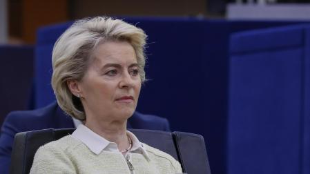 Ursula von der Leyen, este miércoles en el Parlamento Europeo