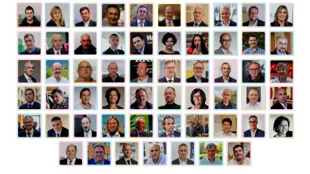 Combo con las imágenes de los directivos de las 50 empresas agroalimentarias de Navarra