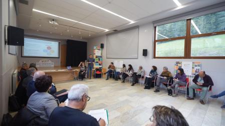 Sesión de la Asamblea del Pirineo este miércoles en Ochagavía.