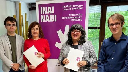 De izda. a dcha., Ander Carrascón, Ana Góngora, Eva Isturiz y Julen Enériz