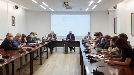 Imagen de la última reunión del Consorcio Alta Velocidad-Comarca de Pamplona.
