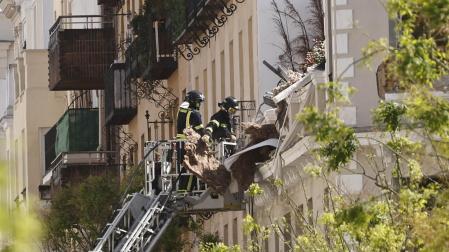 Los bomberos, en el lugar del suceso