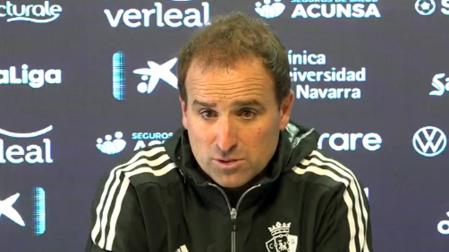 Arrasate, en la rueda de prensa de este sábado previa al Espanyol-Osasuna