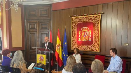 José Luis Arasti, durante su intervención en el acto de celebración del Día de Europa