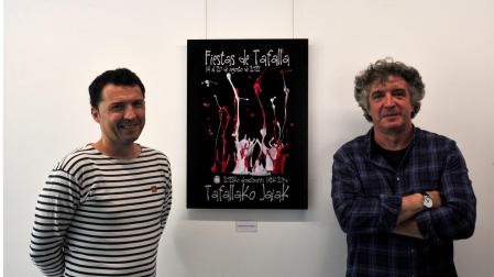 Kike Balenzategui y Atxu Ayerra son los autores de ‘Salpícate de fiesta’ el cartel que más apoyos ha obtenido en la votación popular