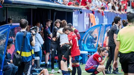 Imágeens de la victoria de Osasuna Femenino contra el Espanyol (2-0) en el encuentro disputado el domingo, 15 de mayo, en el estadio de El Sadar