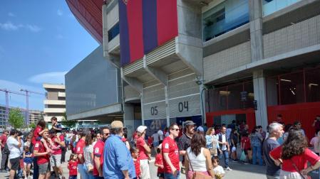 Exterior de El Sadar minutos antes del comienzo del encuentro