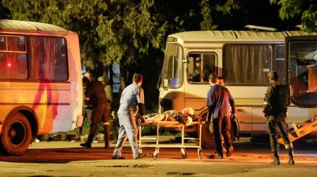 Los heridos graves fueron trasladados de la acería a un centro médico
