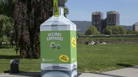La botella que ha sido vandalizada ha sido la situada en la Vuelta del Castillo