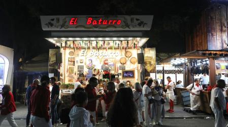 Puesto de hostelería en Antoniutti durante Sanfermines