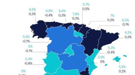 Cifras de absentismo por comunidad autónoma