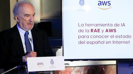 El director de la RAE, Santiago Muñoz Machado presenta la herramienta de análisis del español en Internet que han creado