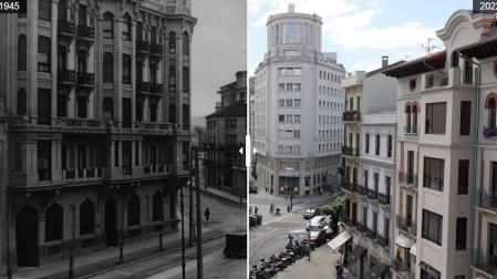 Comparativa de la avenida San Ignacio entre 1945 y 2022