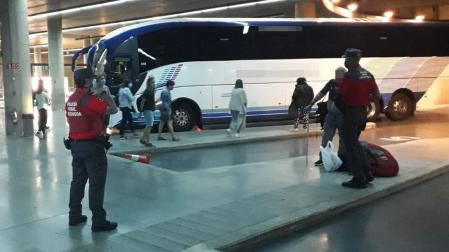 Control de viajeros y seguridad ciudadana en la estación de autobuses