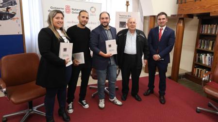 Desde la izquierda: Maite Alcaiza, Mikel López, Daniel Burgui, Miguel Nieto y Miguel Moreno