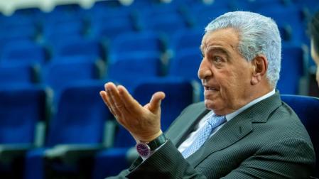 Zahi Hawass, ayer por la tarde durante la breve entrevista que mantuvo con Diario de Navarra en el Colegio de Médicos de Pamplona