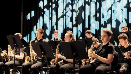 Una de las actuaciones de la Big Band de la escuela de música Luis Morondo, en Luxemburgo