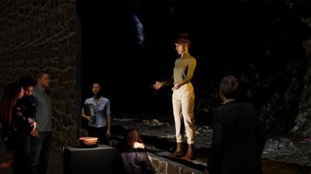 Recreación de uno de los escenarios de la experiencia turística creada por investigadores de la UPNA