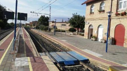 Cruce de vía en Olite, donde se harán obras de mejora