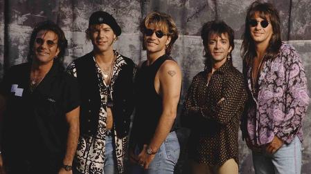 Alec John Such, segundo por la derecha, en una imagen con Bon Jovi