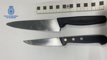 Cuchillos intervenidos por la Policía Nacional
