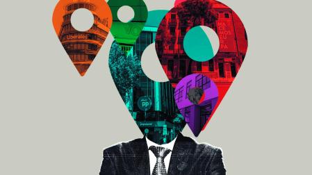 Ilustración con las sedes de los principales partidos políticos