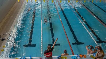 La piscina cubierta del polideportivo de Estella, en una imagen del pasado mayo