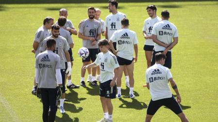 Entrenamiento de la selección española