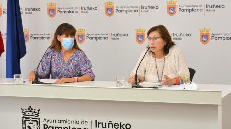Imagen de una rueda de prensa de Maite Esporrín