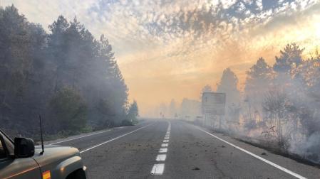 Incendio en al alto de El Perdón.