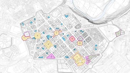 Plano del PEAU previsto para el II Ensanche