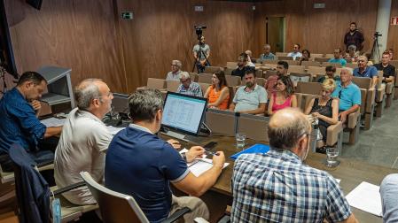 Imagen de la asamblea de la Mancomunidad de Montejurra celebrada este miércoles