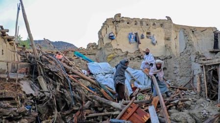Afectados por el terremoto de Afganistán.